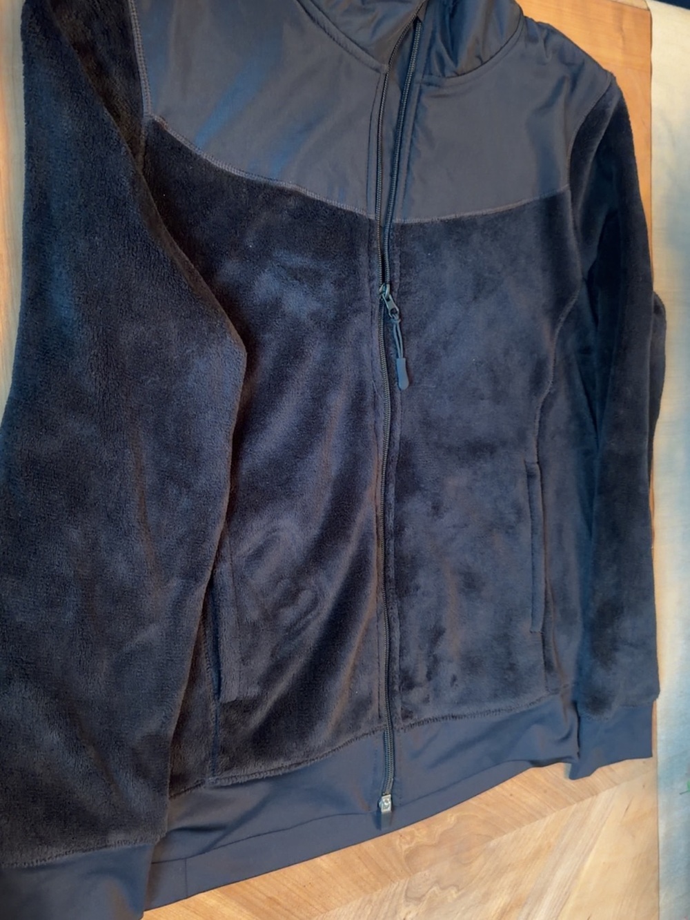 Athletic Works Womens Black Full-Zip Fleece Jacket